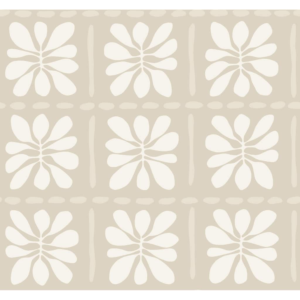 York Wallcoverings Mimosa Fleur Nude Wallpaper