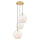 Option Satin Gold / White Glass with White Rope