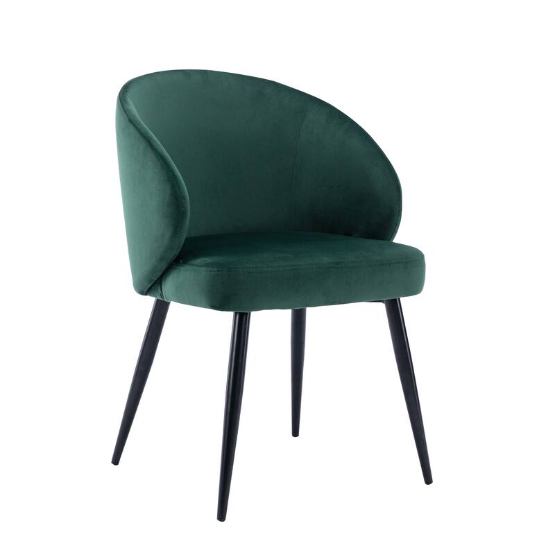 Porthos Home Abel Dining Chairs Armchairs Set of 2, Velvet, Steel Legs