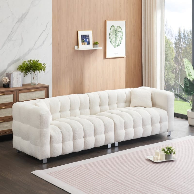 102'' Velvet Sofa Large Sofa（New）