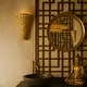 preview thumbnail 7 of 9, Varaluz Hilton Head 1-Light Wall Sconce - French Gold/Natural Seagrass