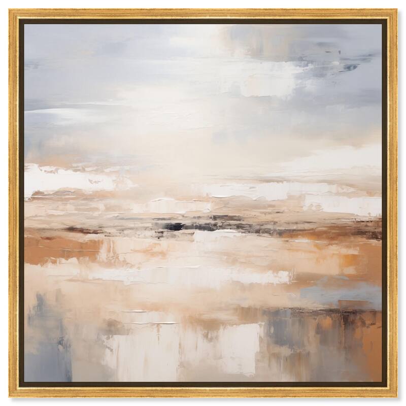 Coastal Calm Canvas by Art Remedy - Gold - 12" x 12"