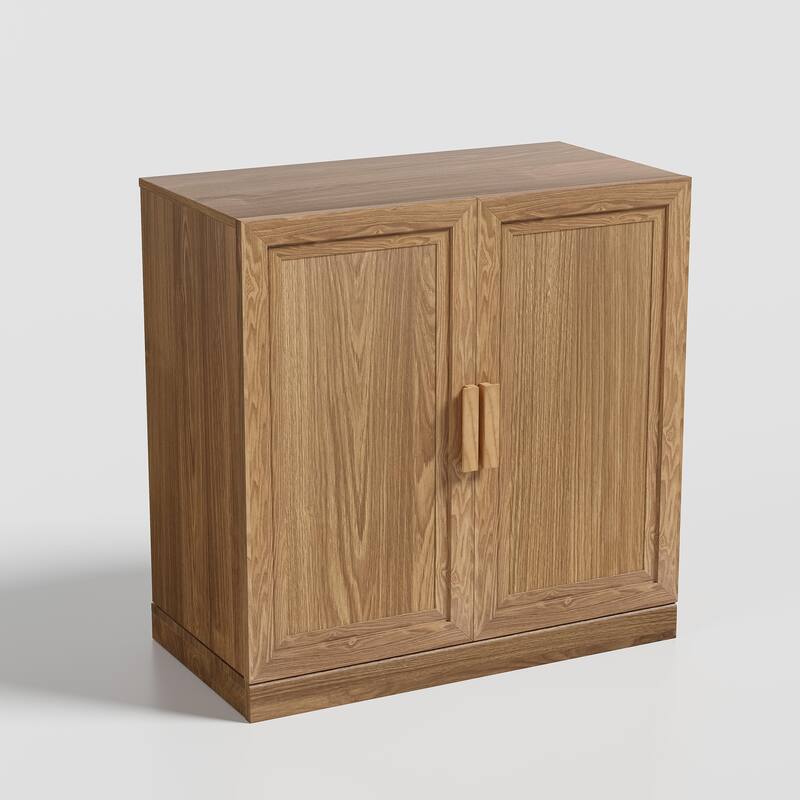 Wooden Accent Cabinet Storage Modern Sideboard Buffet Cabinet with Adjustable Shelf for Living Room Dining Room Entryway