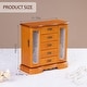 preview thumbnail 6 of 23, Stufurhome Solid Wooden Jewelry Box with 5-Drawers Built-in Necklace hook and Mirror Brown