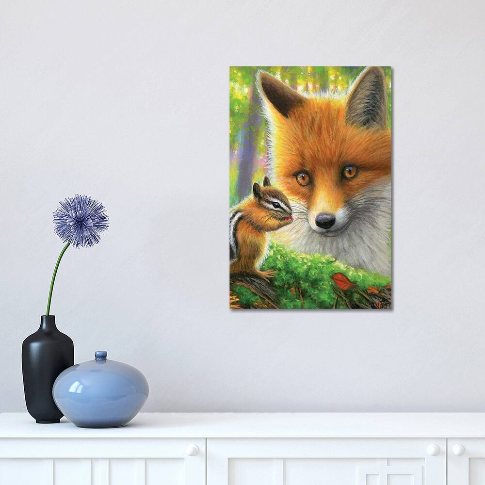 iCanvas "A New Friend For Little Fox" by Bridget Voth Canvas Print