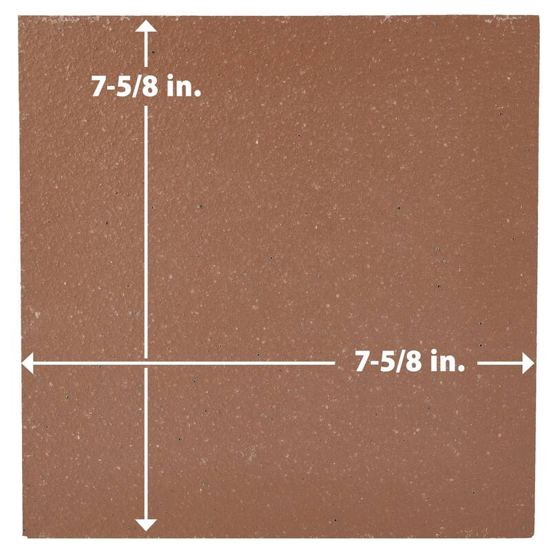 Merola Tile Lincoln Quarry Mayflower Red 7-5/8" x 7-5/8" Ceramic Floor and Wall Tile