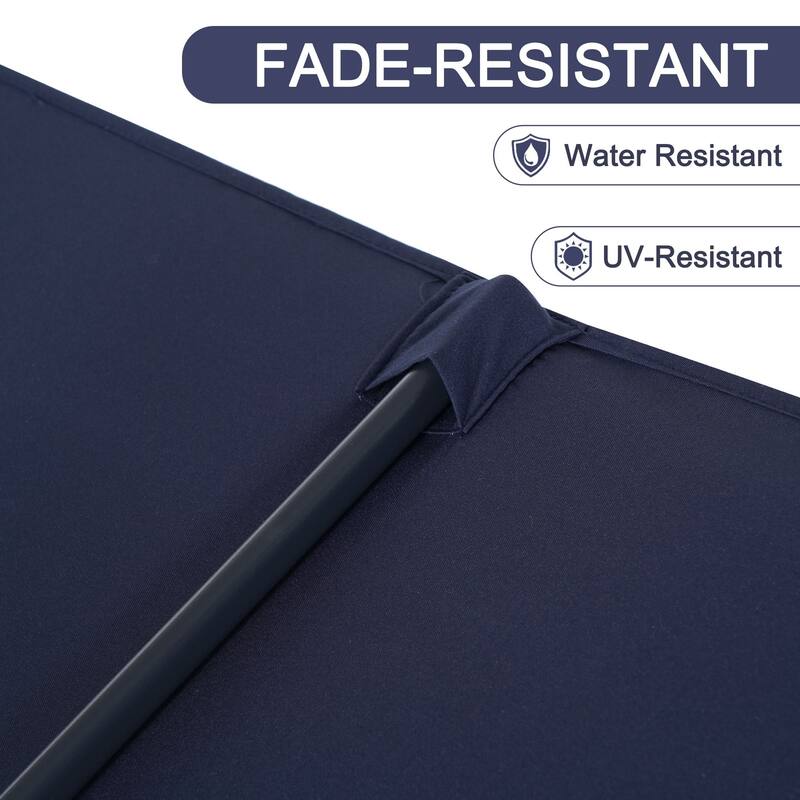 Autlaycil 13 ft Patio Umbrella with Crank Outdoor Umbrella with Base