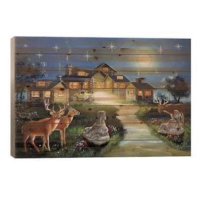 High Five Print On Wood by D. "Rusty" Rust - Multi-Color
