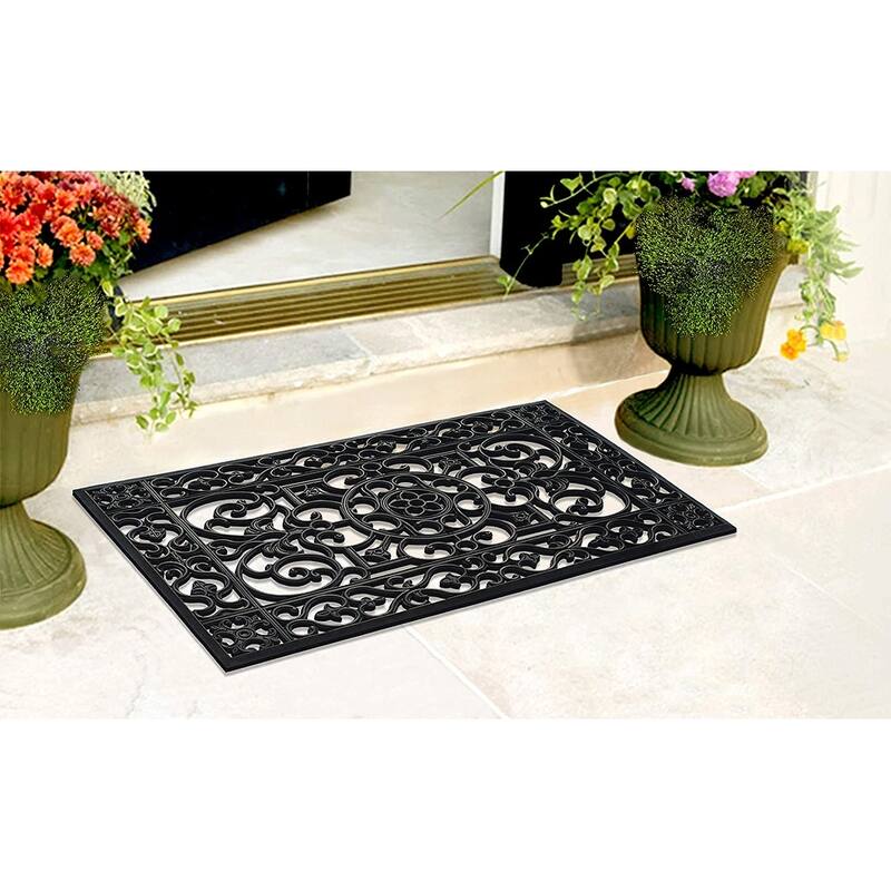 A1HC Modern Indoor/Outdoor Rubber Grill Doormat On Sale Bed Bath