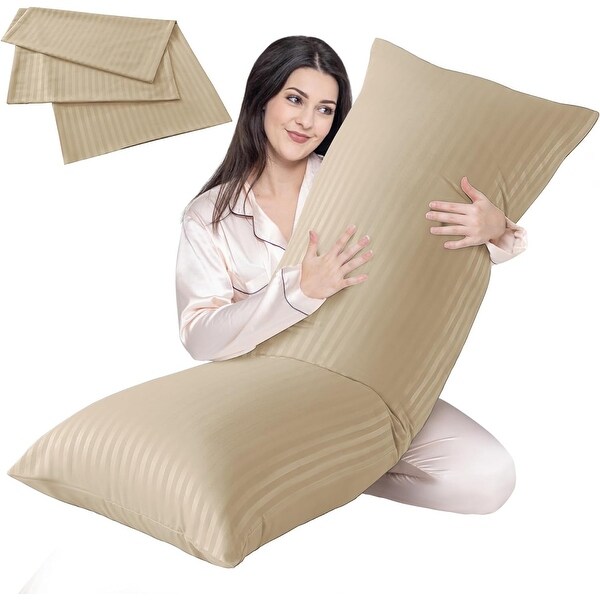 Full Body Pillow Insert with Pillowcase Fluffy Long Bed Pillow for Adults with Washable Cover On Sale Bed Bath Beyond 40272006