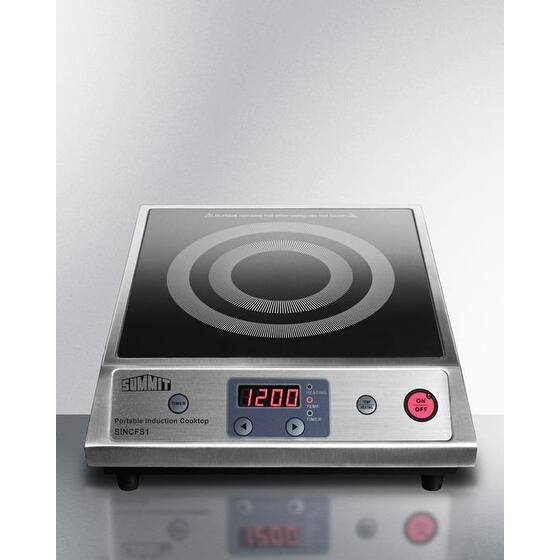 Summit SINCFS1 Induction Cooktop with Stainless Steel