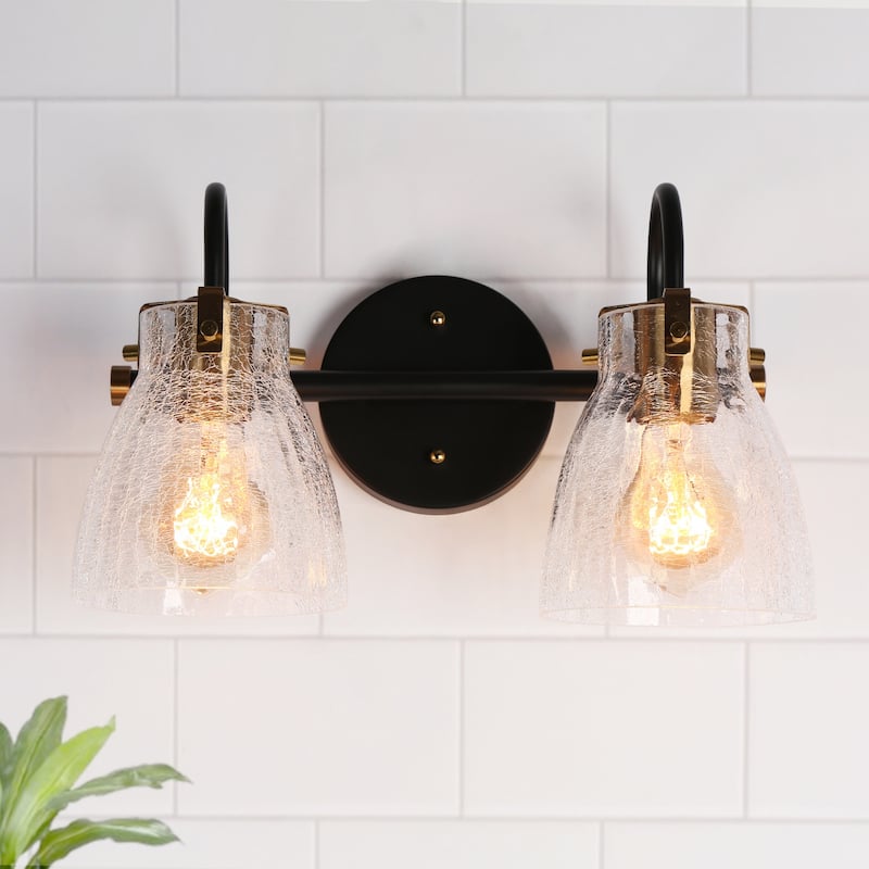 Chiry 2-Light Bathroom Dimmable Vanity Lights Modern Wall Sconces - 13.5" W x 8.3" H
