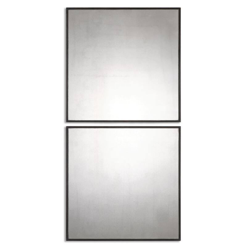 Uttermost Matty Set of (2) Decorative Antiqued Mirror Squares - Antiqued Mirror