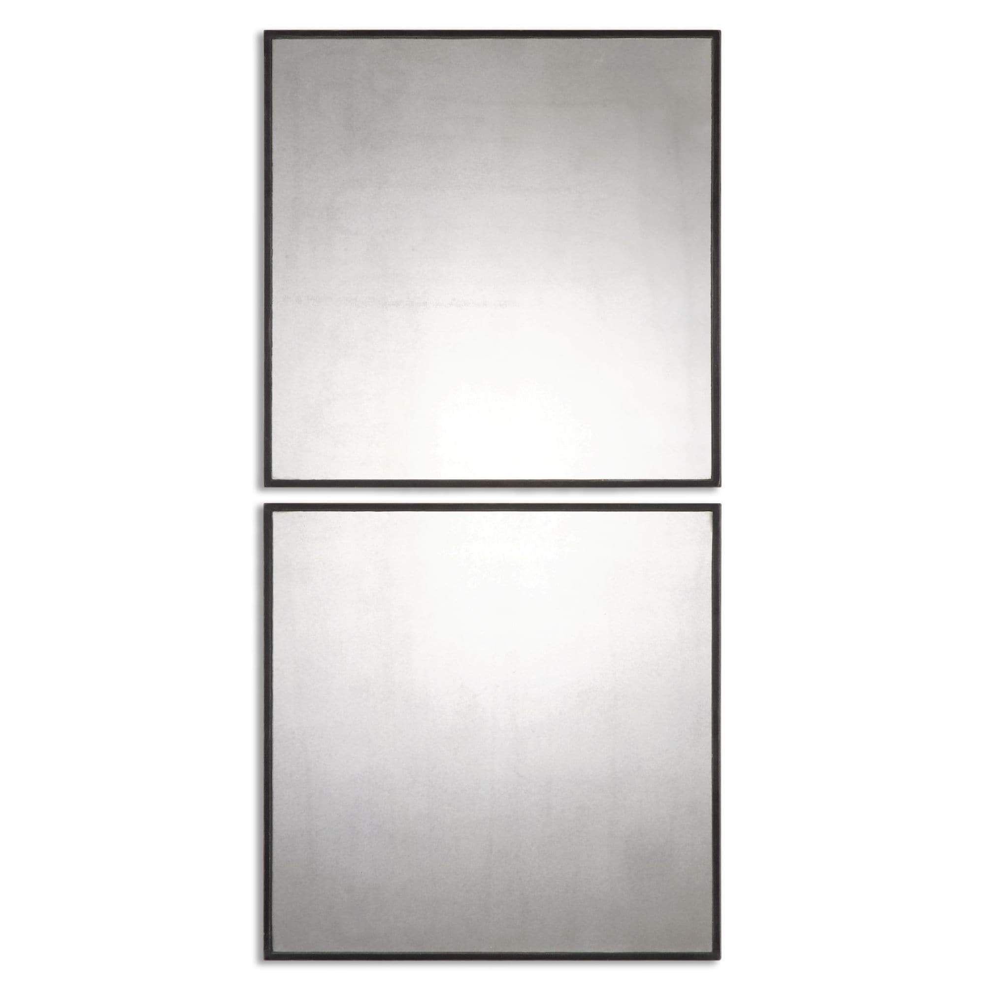 Uttermost Matty Set of (2) Decorative Antiqued Mirror Squares