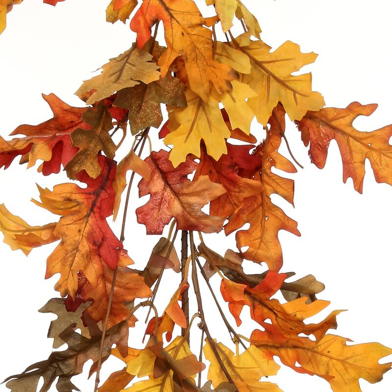 48" Harvest Bounty Oak Leaf Garland - Harvest Mix