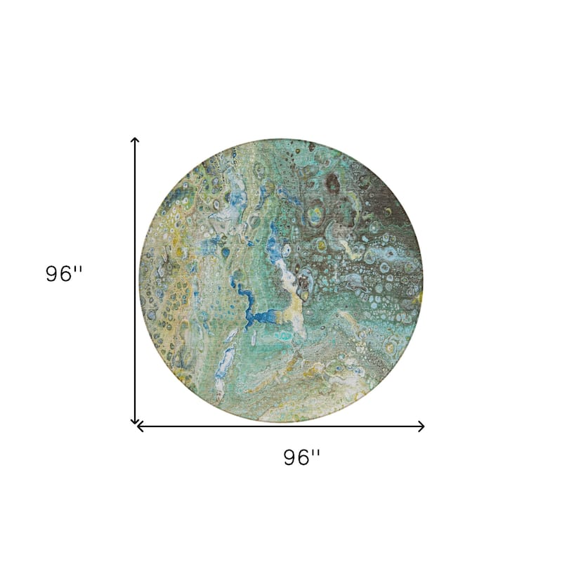 HomeRoots Abstract Contemporary Rectangle Outdoor Rug