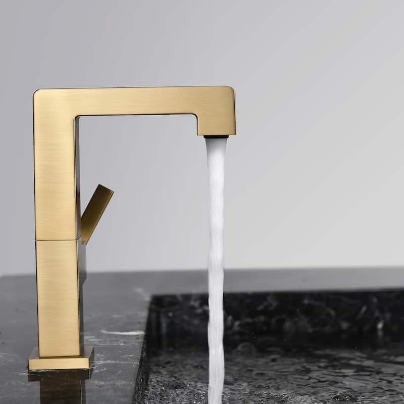 7.8"-11.8"H Solid Brass Single Handle Single Hole Bathroom Sink Faucet