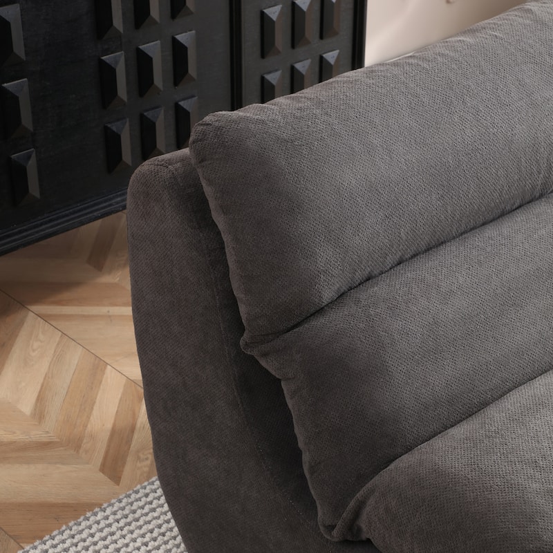 32"Bean Bag Chair with Ottoman, Big Chaise Lounge Chairs for Adults,Tufted Upholstered Lazy Sofa