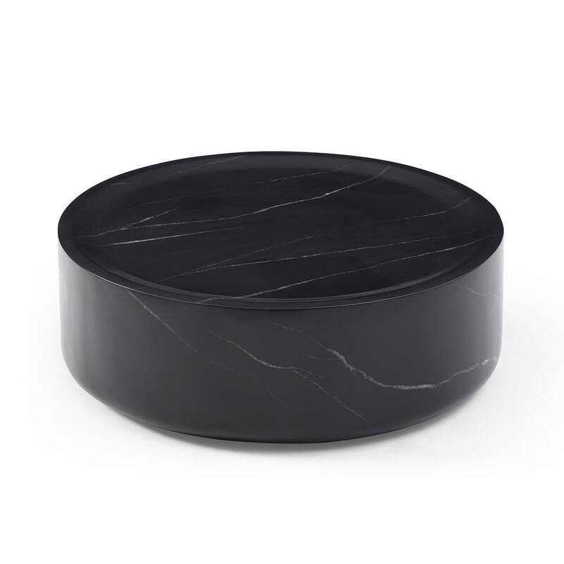 31.49'' Round Ccoffee Table, Sturdy Fiberglass Table for Living Room