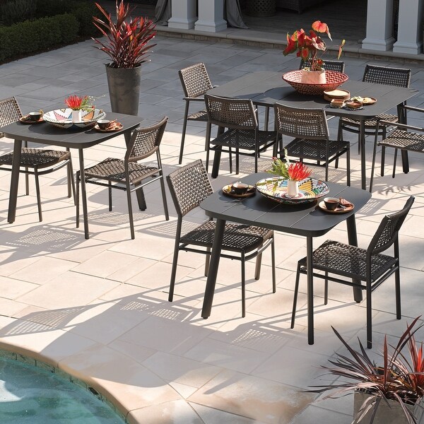Oxford Garden Eiland 36 inch Powder Coat Carbon Square Dining