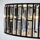 preview thumbnail 4 of 5, 6- Light 20" Black Mondern Farmhouse Crystal Lantern Drum Chandeliers - 20.5"