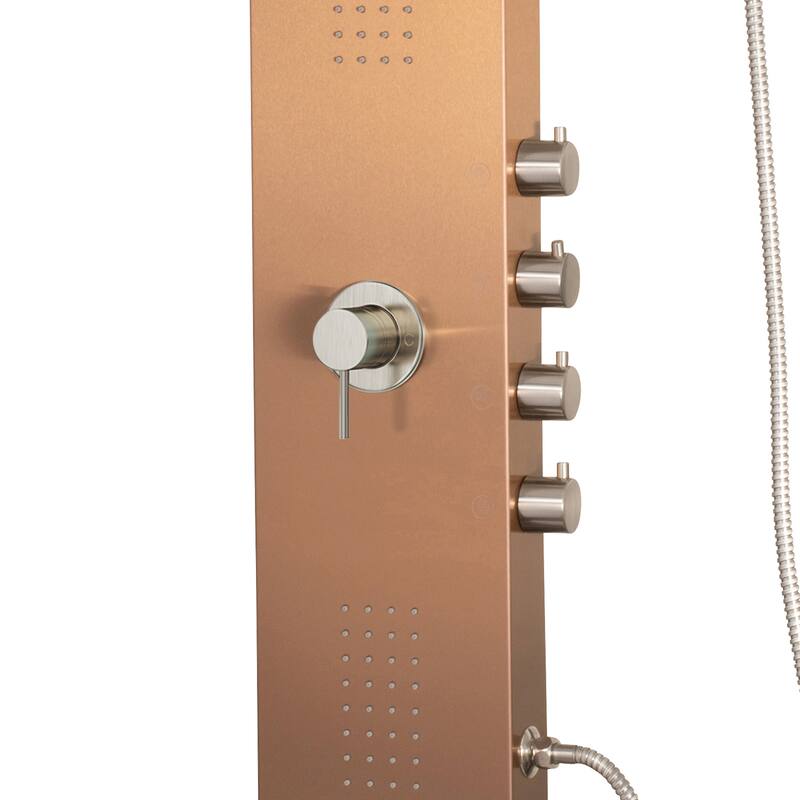 Santa Cruz 7-in ShowerSpa with Dual-function Rain and Waterfall Showerhead with Oversized Body Sprays and Handshower