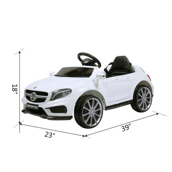 dimension image slide 1 of 2, Electric 6V Mercedes-Benz AMG Kids Ride-On Car with Parental Control, MP3 Player, and Opening Doors, Perfect Gift for Ages 3-8