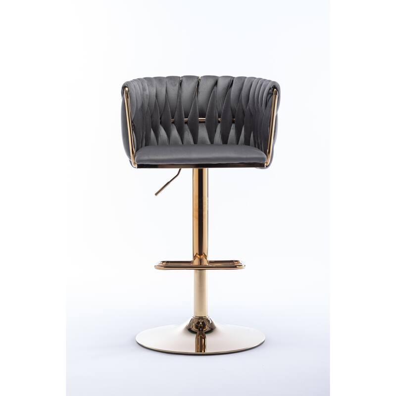 Ostweer Furniture Set of 2 Ivory Simple Swivel Bar Stools