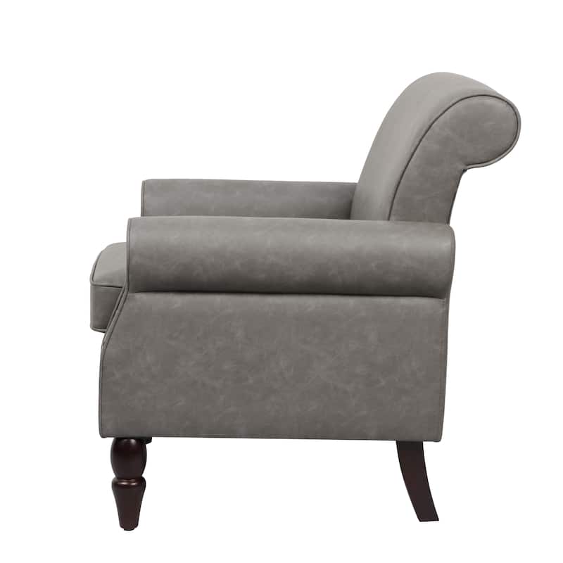 Mid-Century Modern Accent Chairs with Nailhead Trim