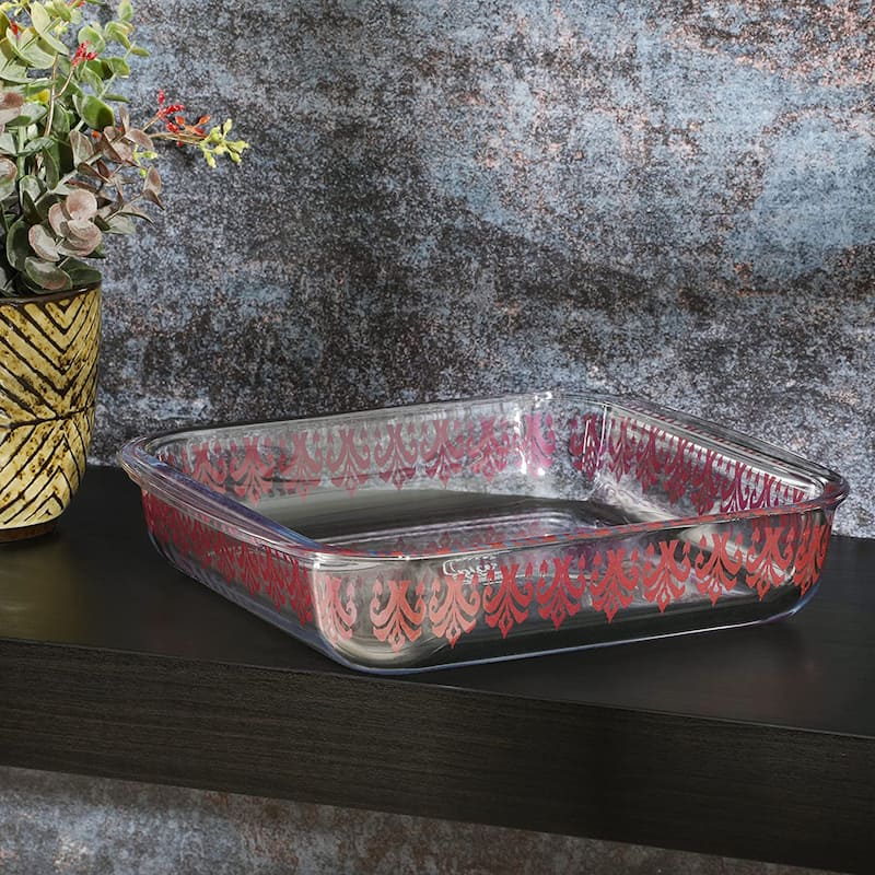 Spice By Tia Mowry 1.8 Quart Spicy Cloves Glass Square Baker