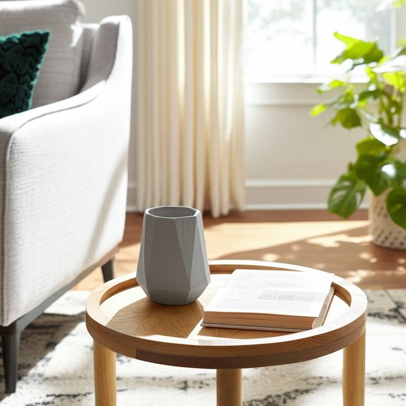 Ceramic Decorative Vase Faceted Geometric Angular Contemporary Design