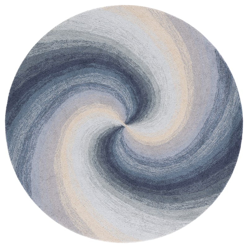 SAFAVIEH Handmade Novelty Vasila Swirl Wool Rug