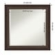 preview thumbnail 21 of 33, Beveled Wood Bathroom Wall Mirror - Lara Bronze Frame - Lara Bronze 24 x 24 in
