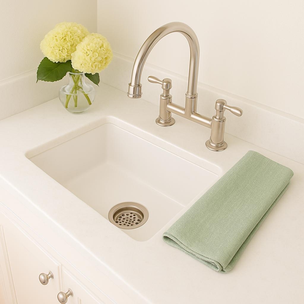 Petite Fireclay Island-Prep or Bar Sink - 9.25 x 18.25 x8.75