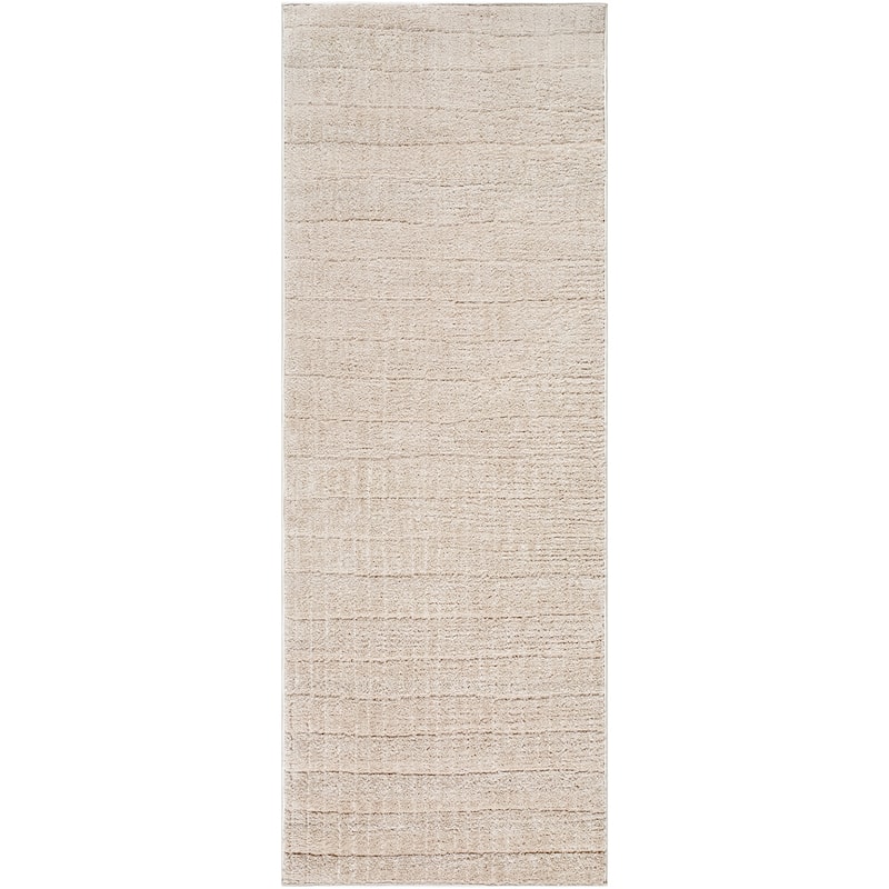 Livabliss x Our PNW Home Cascade Global Striped Area Rug - 2'7" x 7'3" - Light Brown
