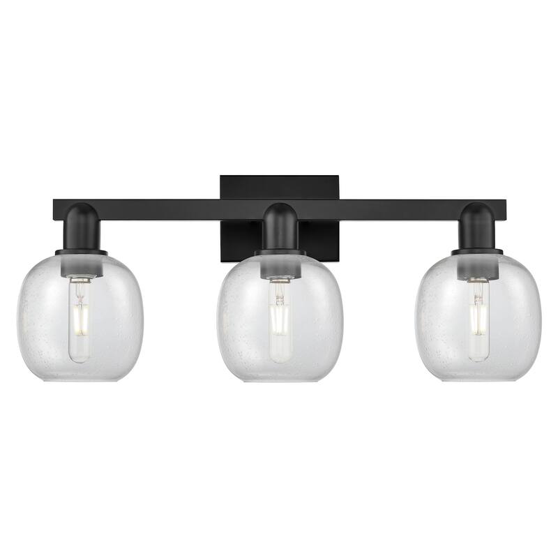Innovations Lighting 716-3W-11-25 Belfast Vanity Belfast 3 Light 25" - Matte Black / Seedy