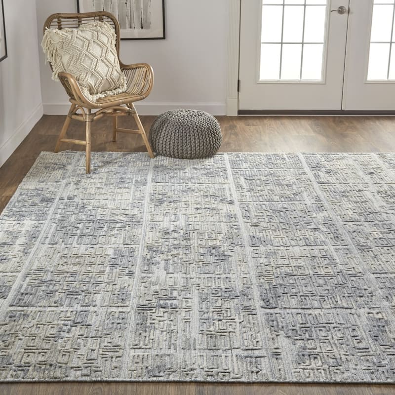 Somo Abstract Modern Woven Durable Area Rug By HomeRoots - 4' x 6'