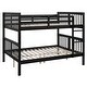 preview thumbnail 9 of 11, Full over Full Bunk Bed with Ladder, Espresso, No Box Spring Needed, Solid Pine Wood Construction
