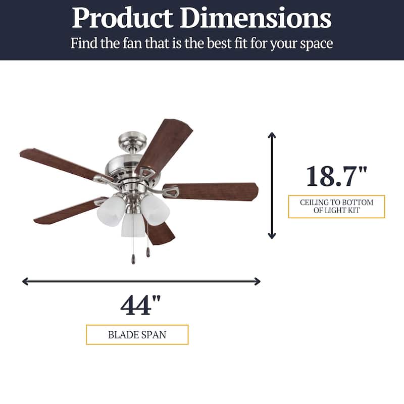 44" Prominence Home Miller Park Indoor Ceiling Fan, Espresso Bronze - 44