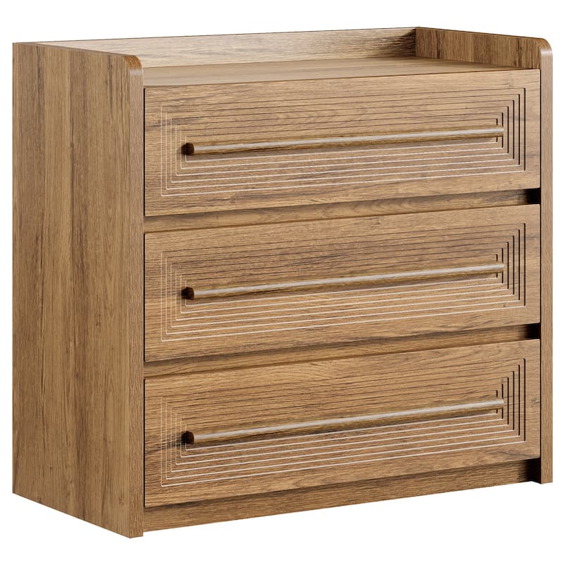 32" Wide Nightstand, Large Night Stand with 3 Drawers