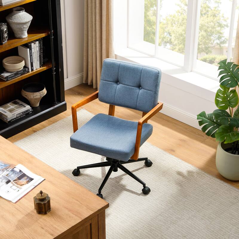 Art Leon Swivel Accent Home Office Chair with Adjustable Height