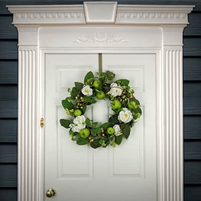National Tree Company 24 in. Rose and Apples Wreath