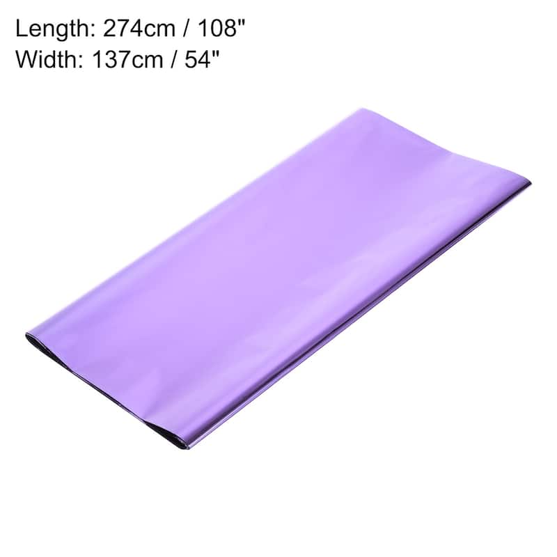 2 Pack Disposable Plastic Tablecloths 54x108" Shiny Table Covers - Light Purple