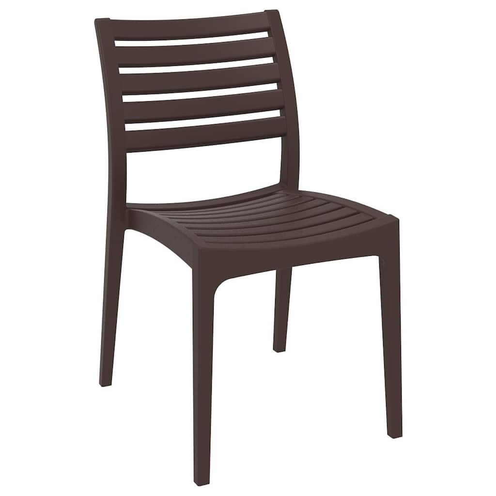 33" Brown Refined Patio Dining Chair