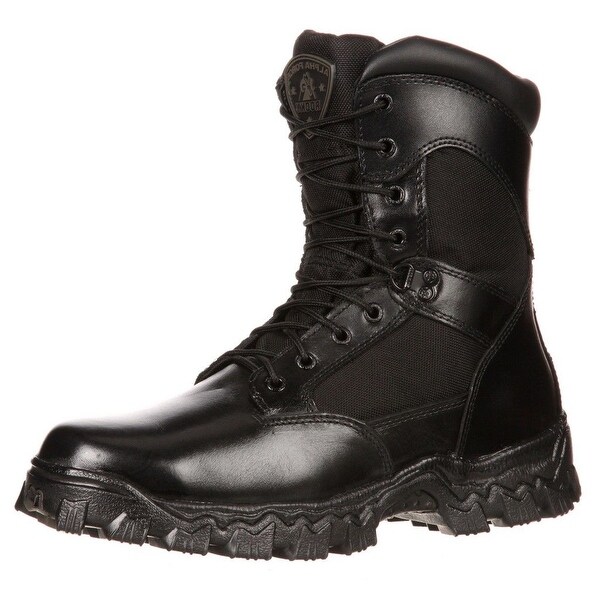 Rocky Work Boots Mens Alphaforce Waterproof Zipper CT Black