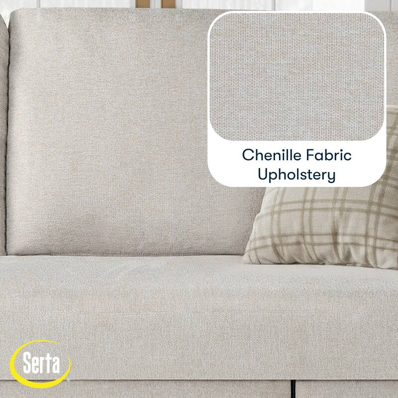 Serta Mia Convertible Sofa in Woven Polyester Fabric