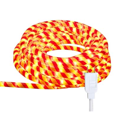 40FT LED Candy Cane Rope Lights - White and Red