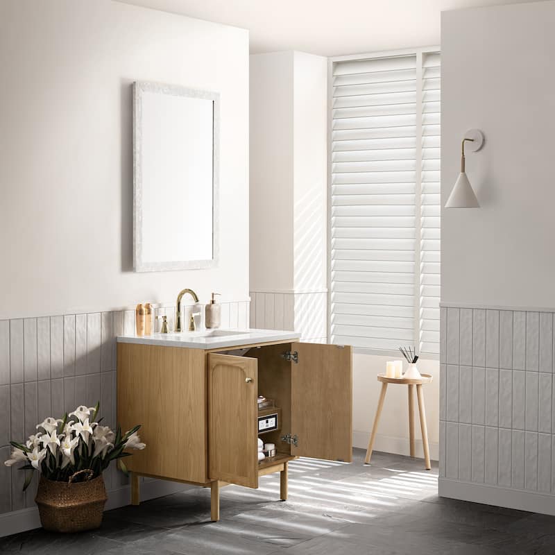 James Martin Vanities Laurent 30" Single Vanity, Light Natural Oak