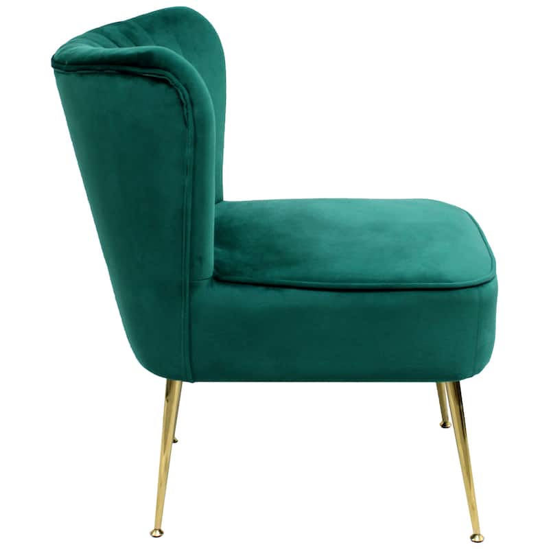 Farrah Upholstered Velvet Polyester Living Room Set With 22 inch Accent Chairs (3-Piece)
