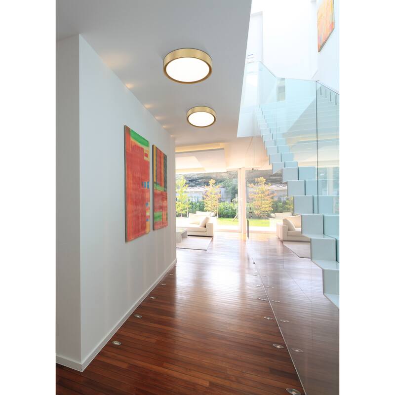 Kawan 1 Light Flush Mount in Modern Gold.
